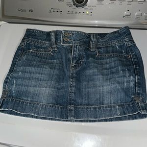 Denim mini skirt